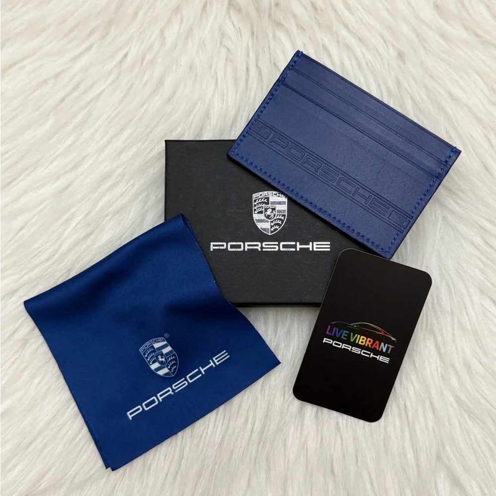 BORLINO - BLUE LEATHER PORSCHE CARDHOLDER WALLET